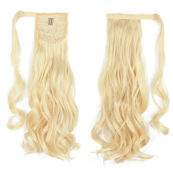 BLONDE LOOSE WAVE WRAP PONYTAIL HAIR EXTENSIONS