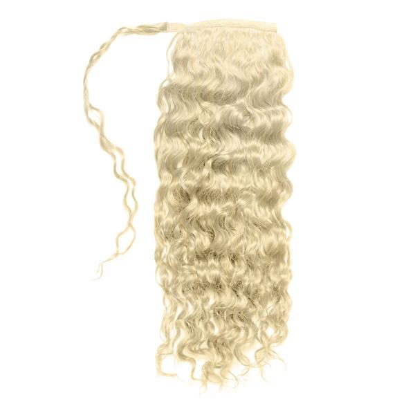 BLONDE DEEP WAVE WRAP PONYTAIL HAIR EXTENSIONS