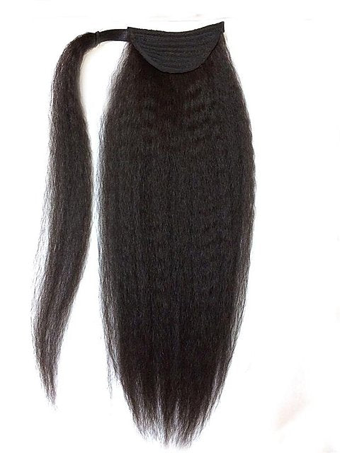 KINKY STRAIGHT WRAP PONYTAIL HAIR EXTENSIONS