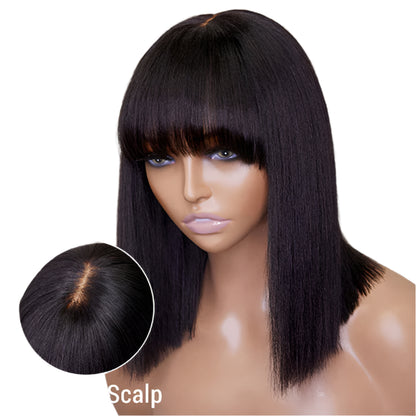 LACE FRONTAL BOB WIG WITH BANGS