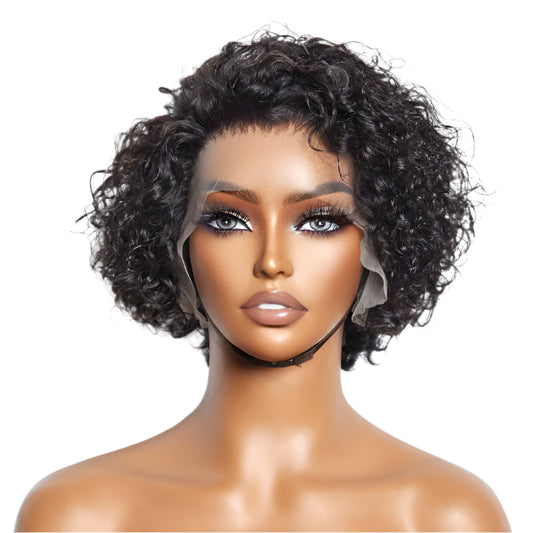 Pixie Cut Curly Lace Front Wigs