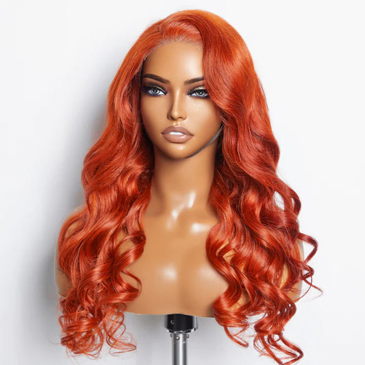 Orange Lace Closure Wig