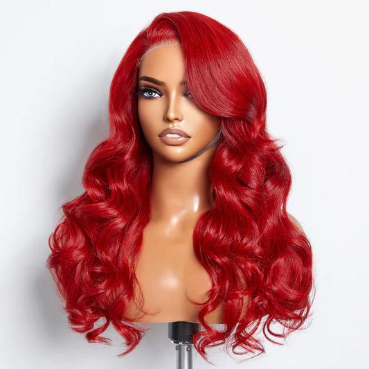 Red Lace Closure Wig