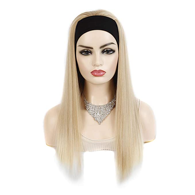 Blonde Straight Headband Wigs