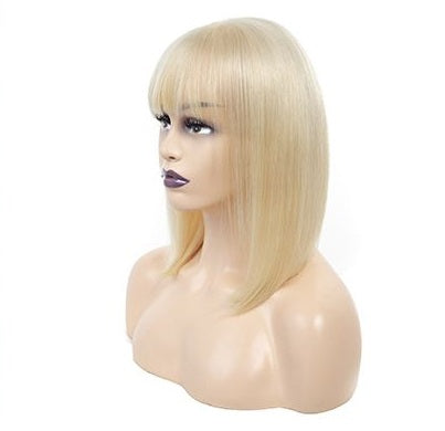 BLONDE LACE FRONTAL BOB WIG WITH BANGS