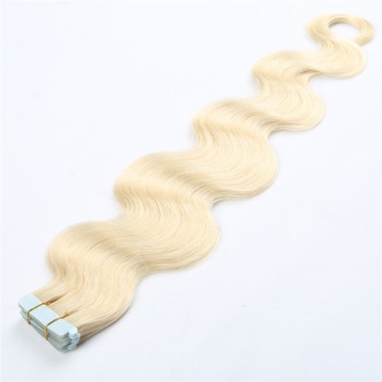 BLONDE BODY WAVE TAPE IN HAIR EXTENSIONS