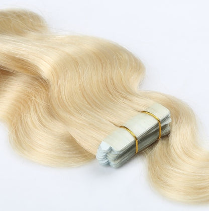 BLONDE BODY WAVE TAPE IN HAIR EXTENSIONS