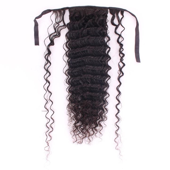 DEEP WAVE WRAP PONYTAIL HAIR EXTENSIONS