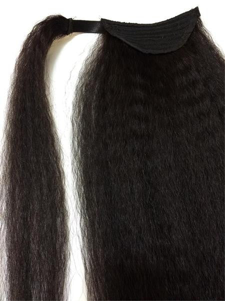 KINKY STRAIGHT WRAP PONYTAIL HAIR EXTENSIONS