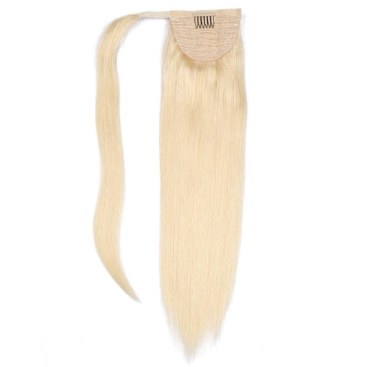 BLONDE STRAIGHT WRAP PONYTAIL HAIR EXTENSIONS